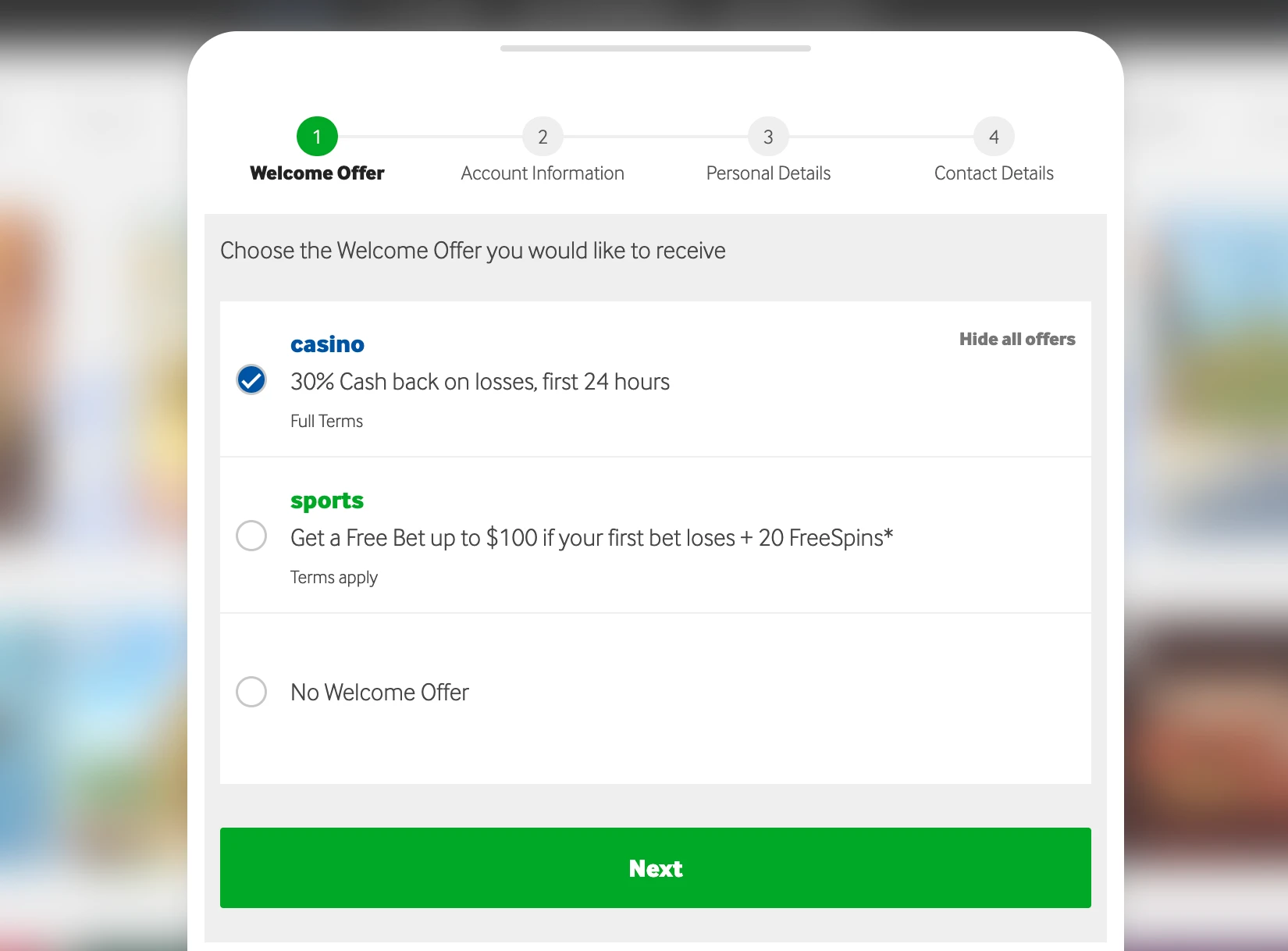Betway registrering